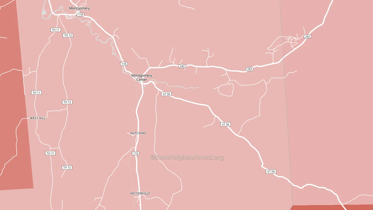 05471, VT block-group political-lean map