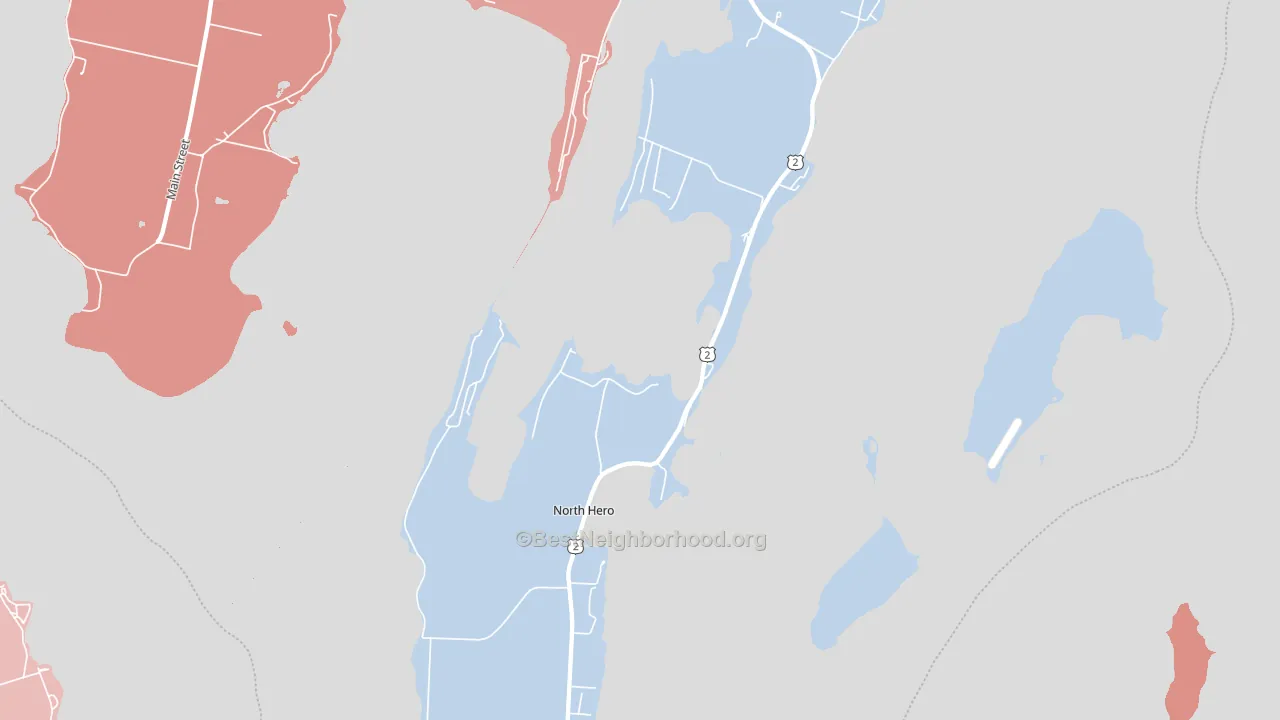 05474, VT block-group political-lean map