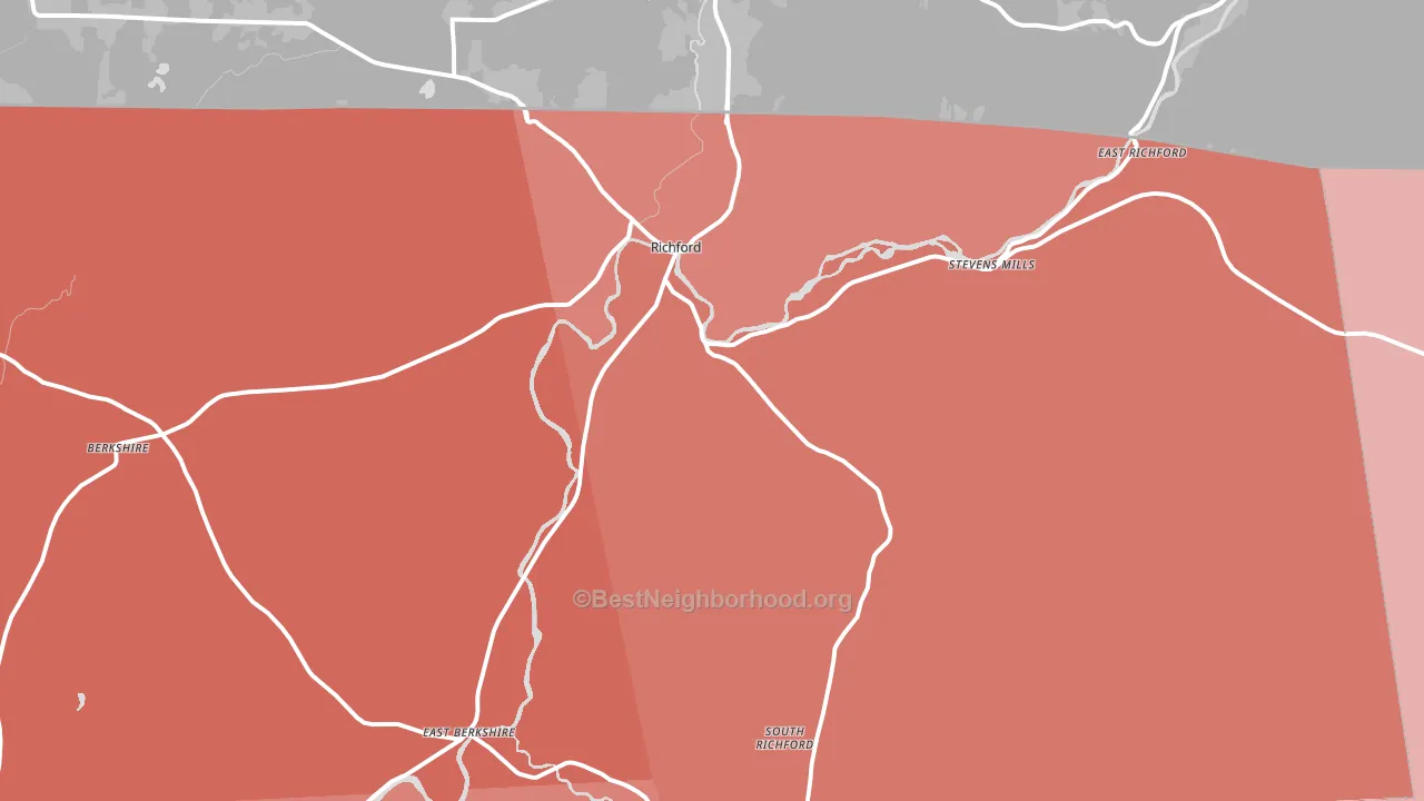 05476, VT block-group political-lean map