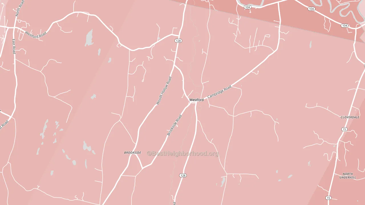 05494, VT block-group political-lean map