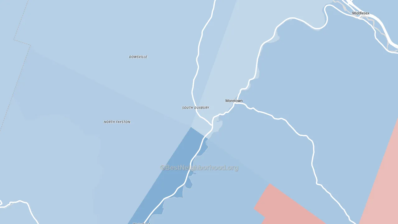 05660, VT block-group political-lean map