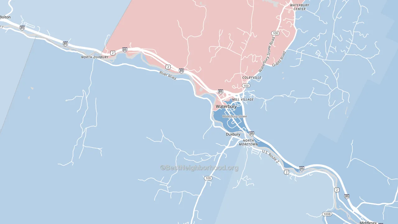 05676, VT block-group political-lean map