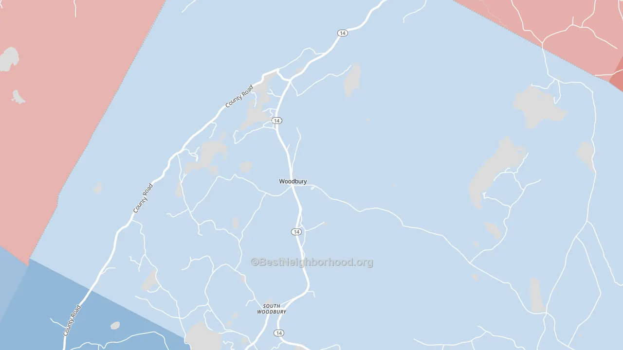 05681, VT block-group political-lean map
