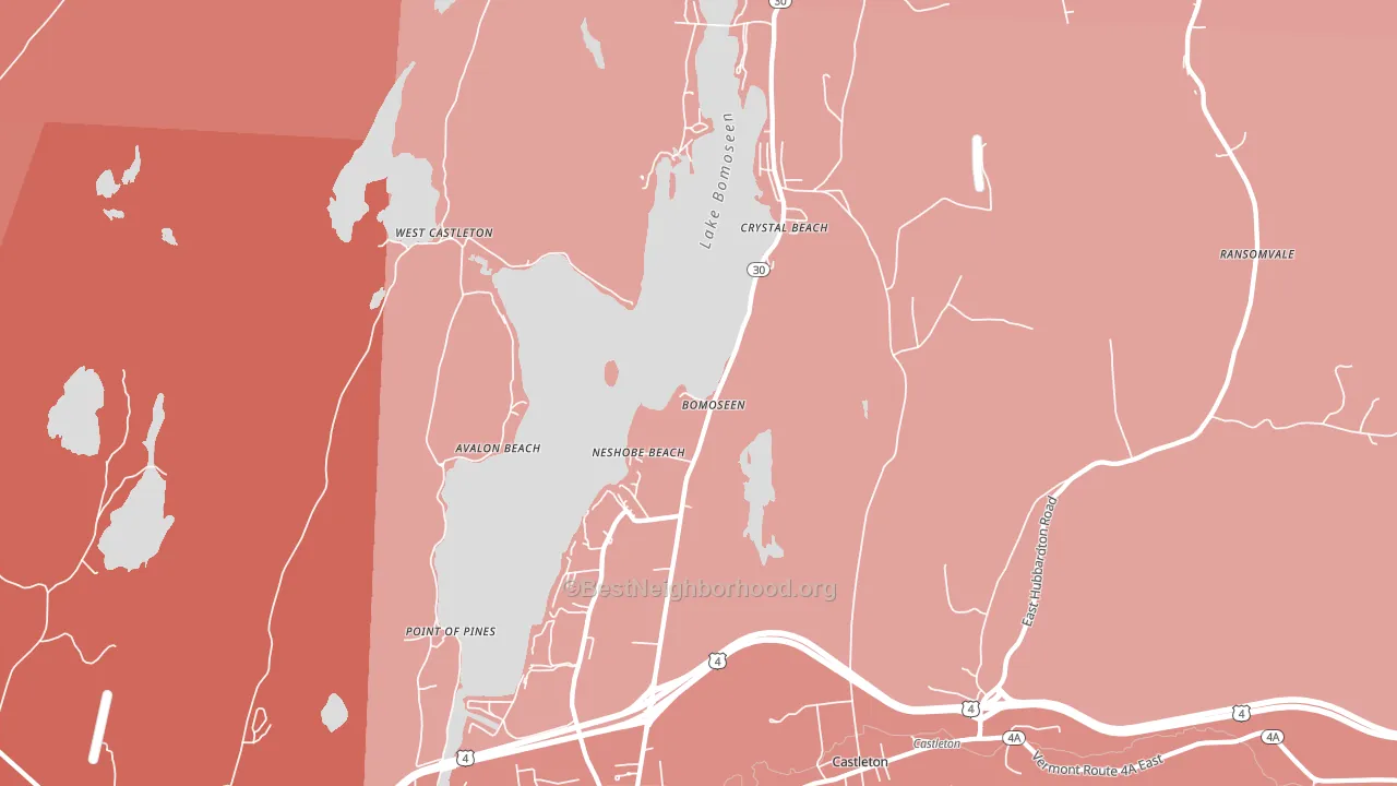 05732, VT block-group political-lean map