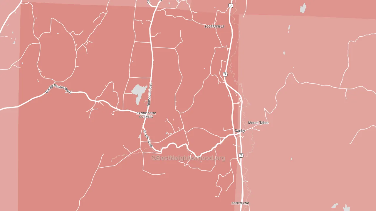 05739, VT block-group political-lean map