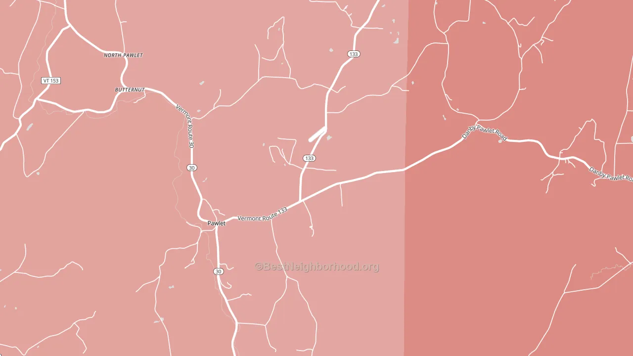 05761, VT block-group political-lean map