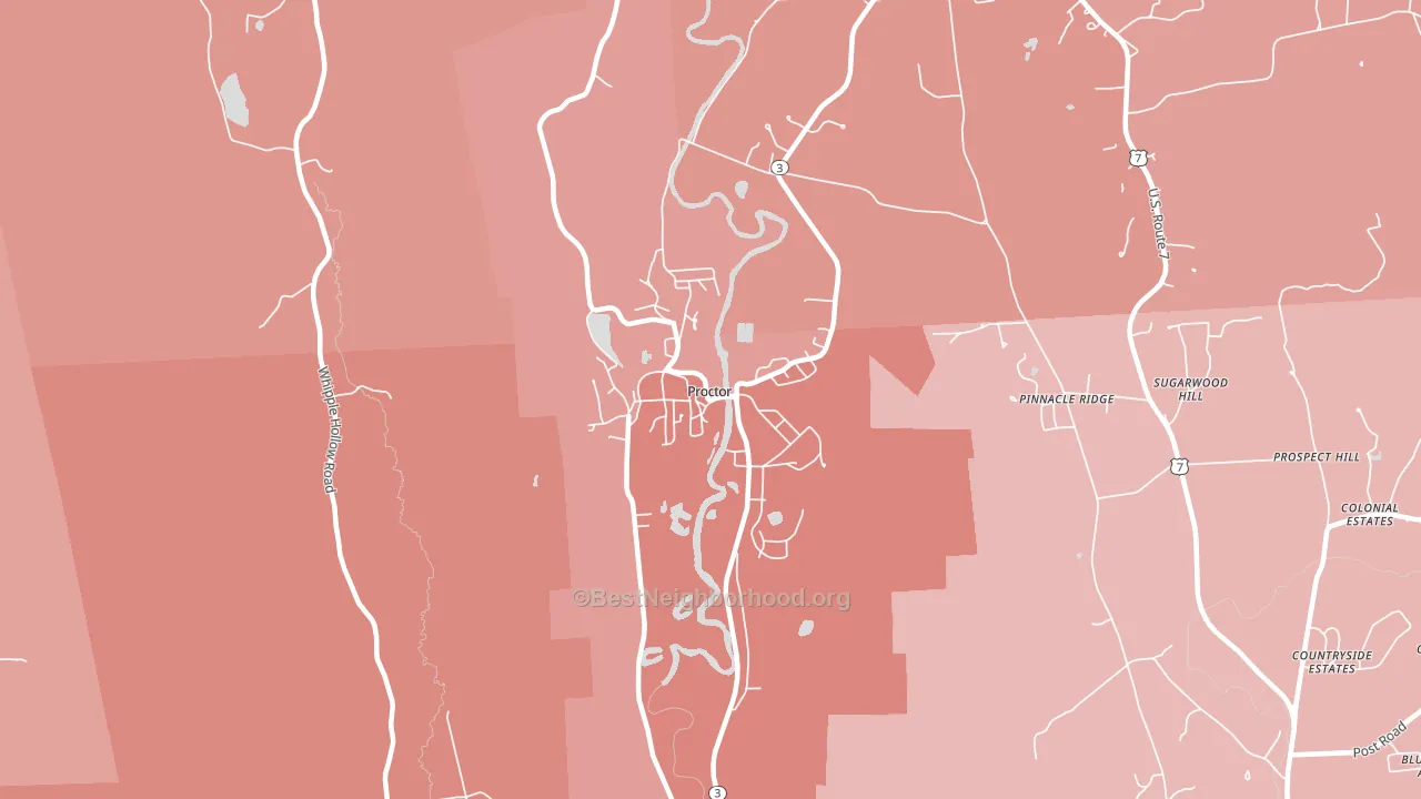 05765, VT block-group political-lean map