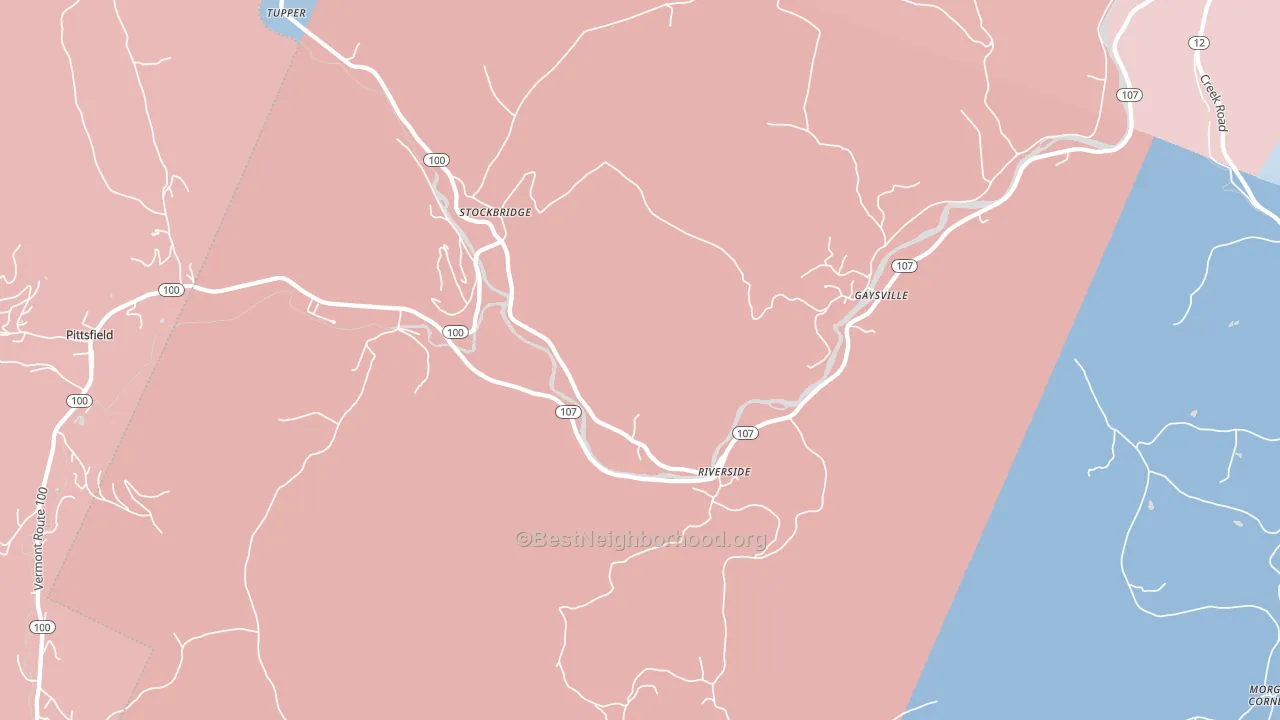 05772, VT block-group political-lean map