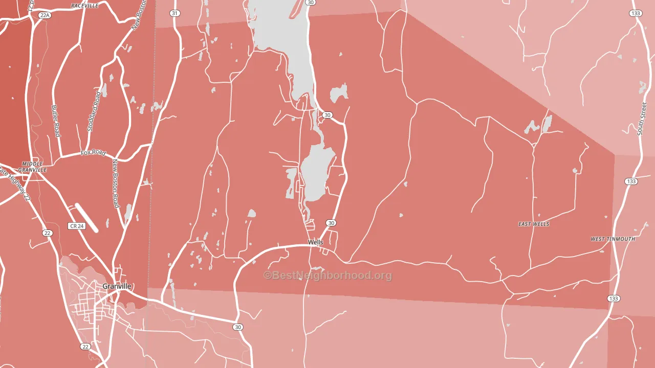 05774, VT block-group political-lean map