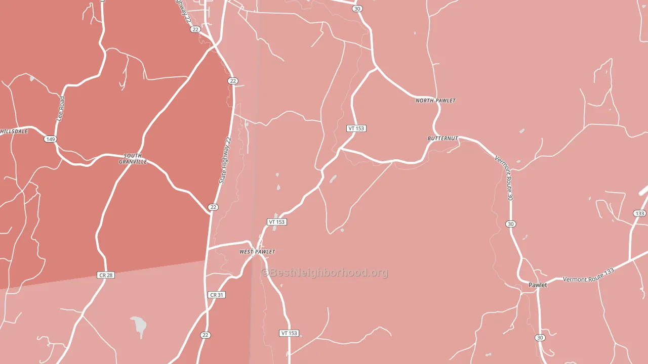 05775, VT block-group political-lean map