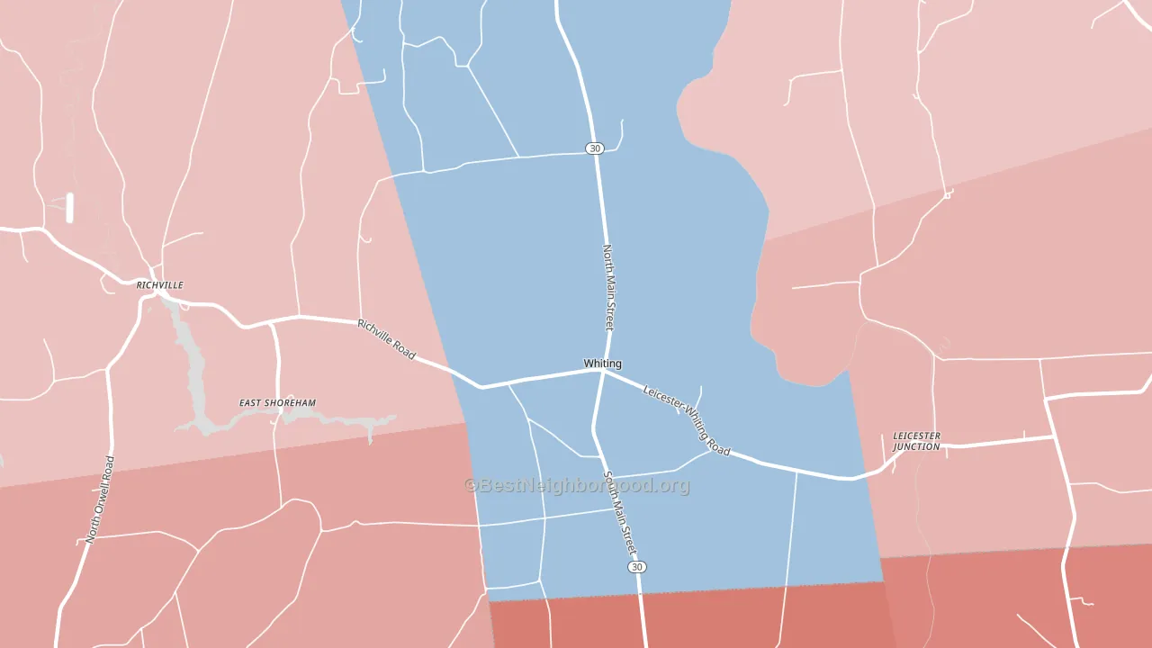 05778, VT block-group political-lean map