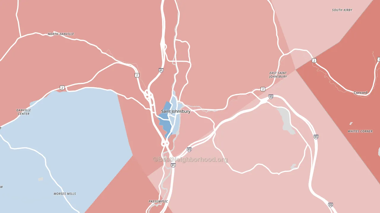05819, VT block-group political-lean map