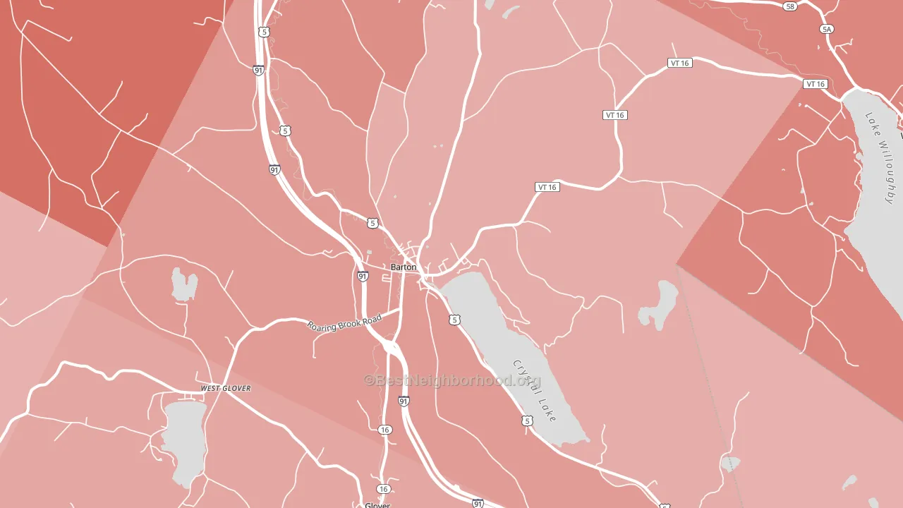 05822, VT block-group political-lean map