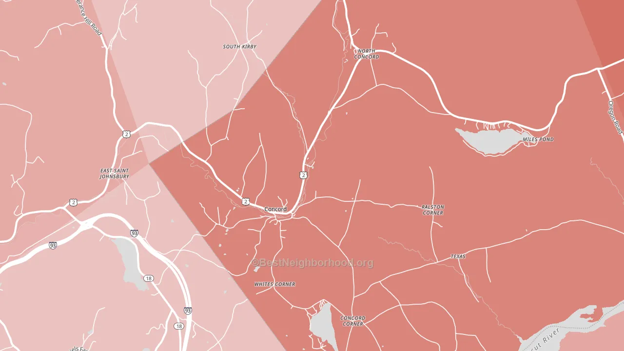 05824, VT block-group political-lean map