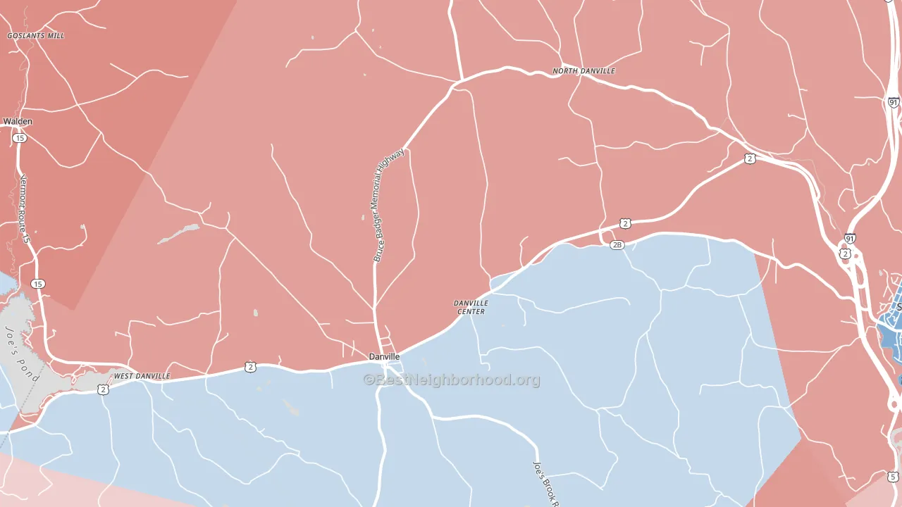 05828, VT block-group political-lean map