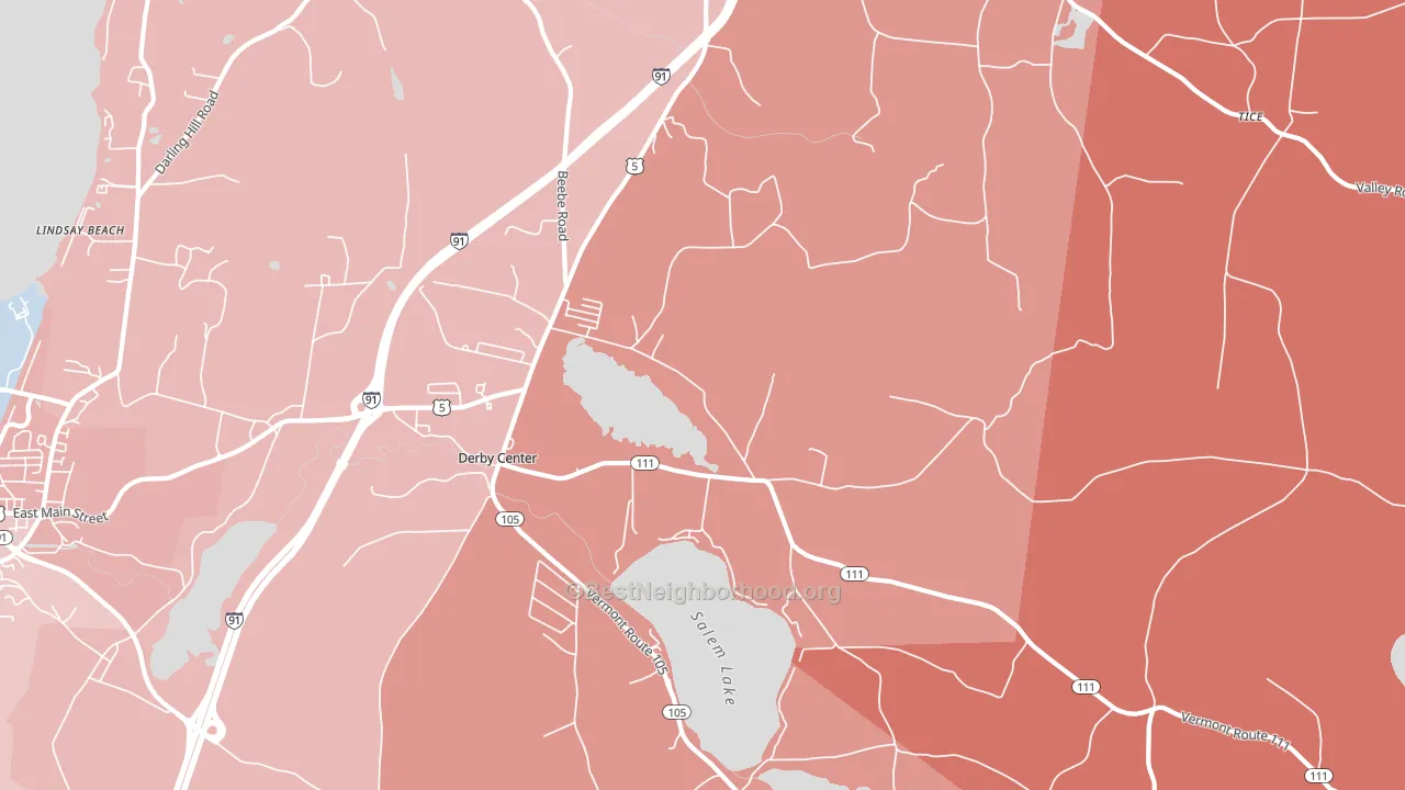 05829, VT block-group political-lean map