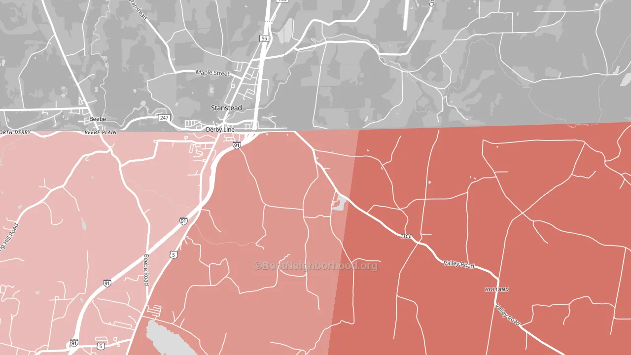 05830, VT block-group political-lean map