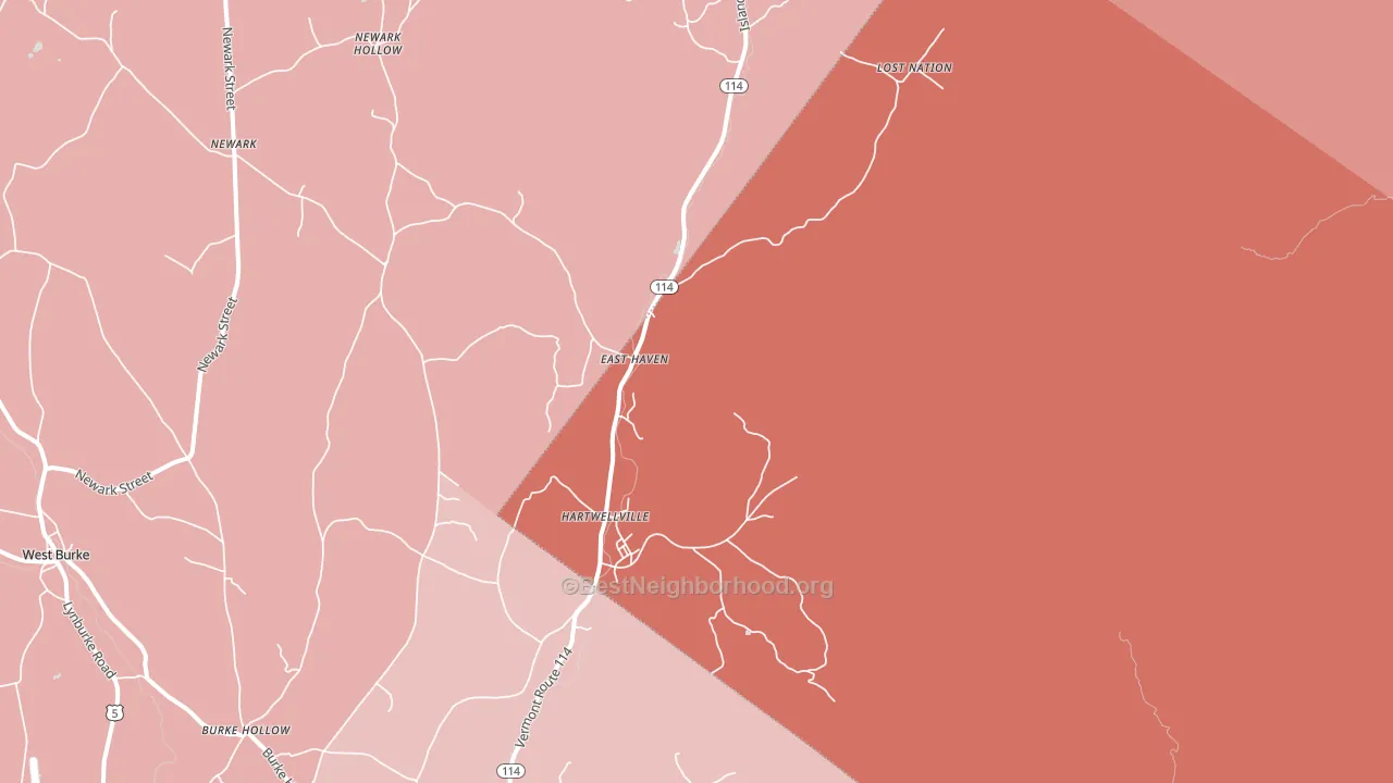 05837, VT block-group political-lean map
