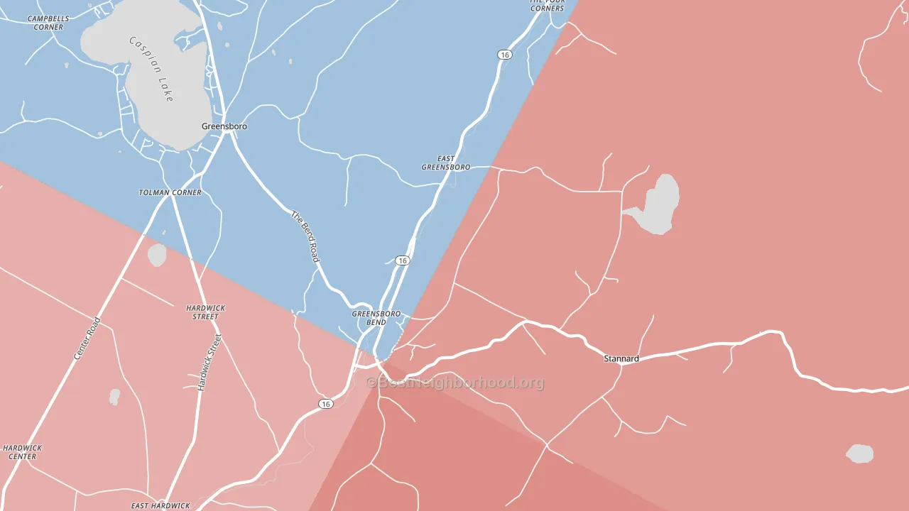 05842, VT block-group political-lean map