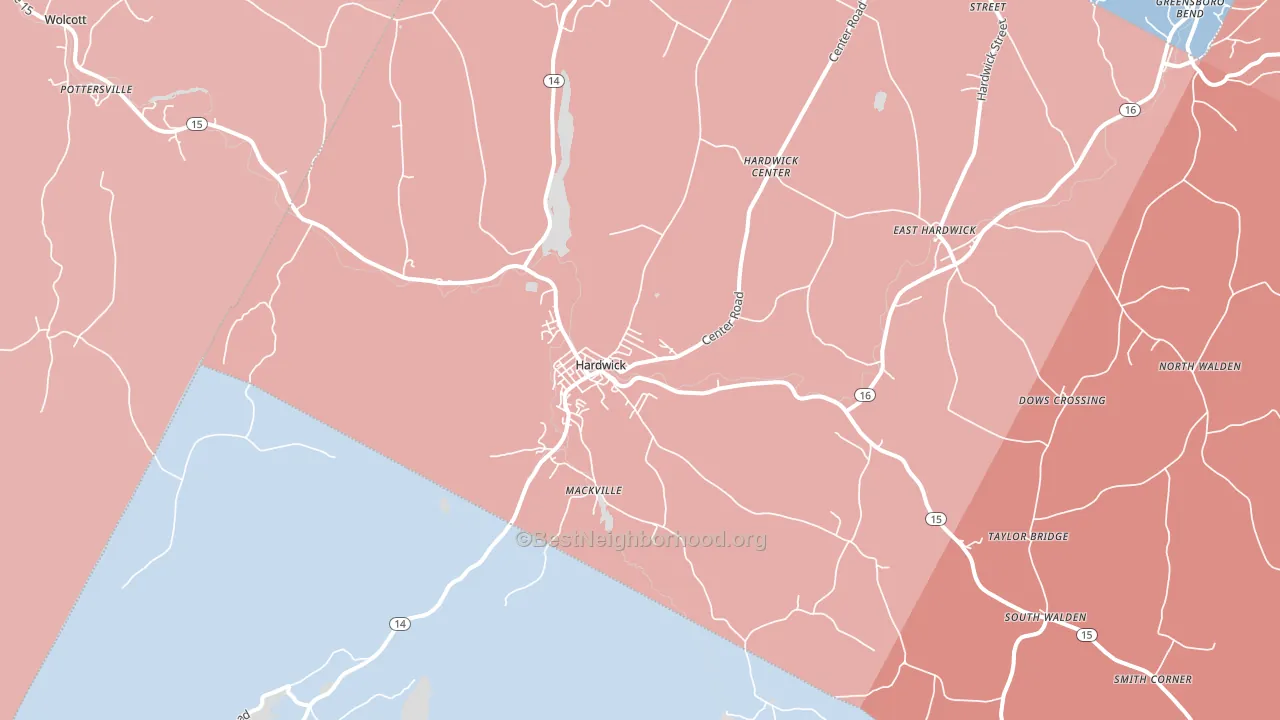 05843, VT block-group political-lean map
