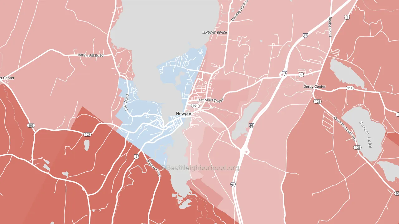 05855, VT block-group political-lean map