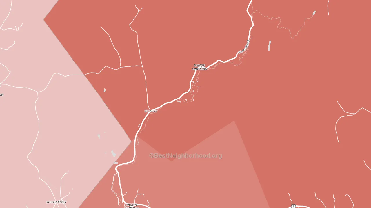 05858, VT block-group political-lean map