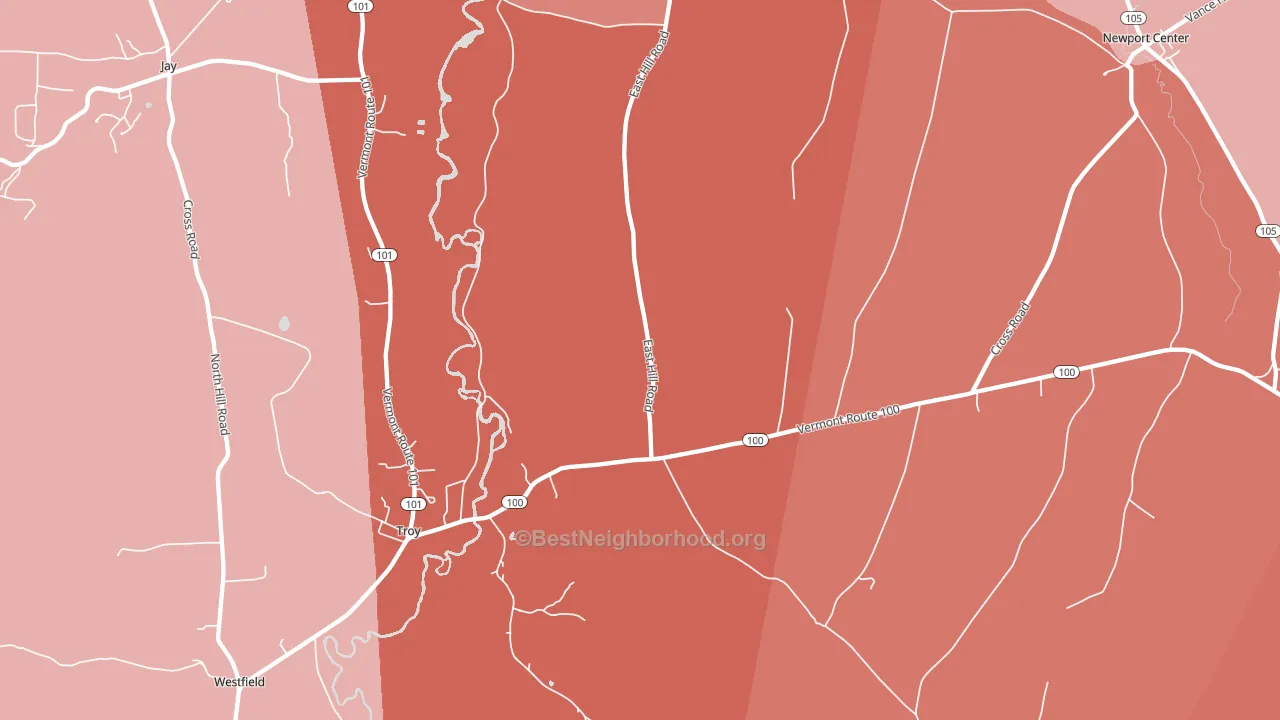 05868, VT block-group political-lean map