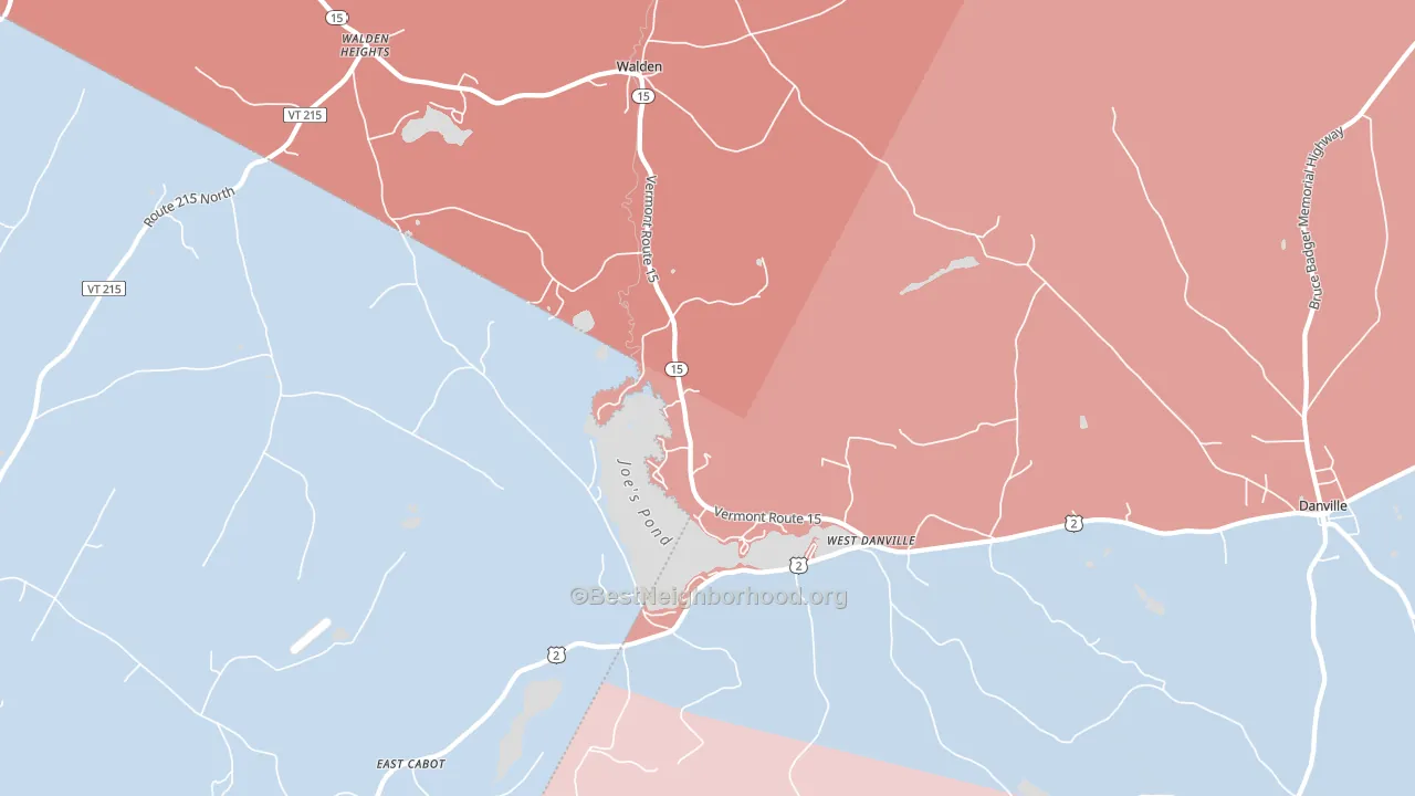 05873, VT block-group political-lean map