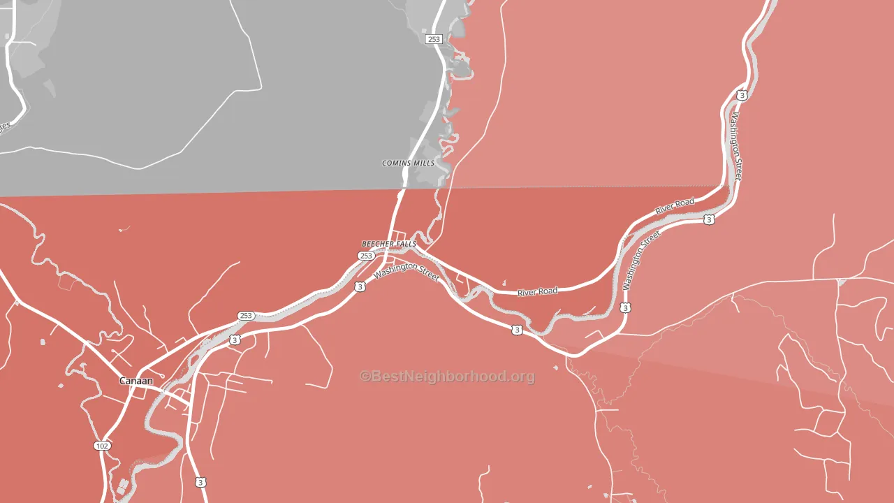 05902, VT block-group political-lean map
