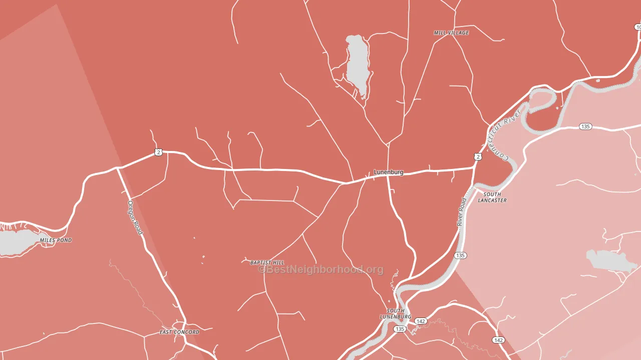 05906, VT block-group political-lean map