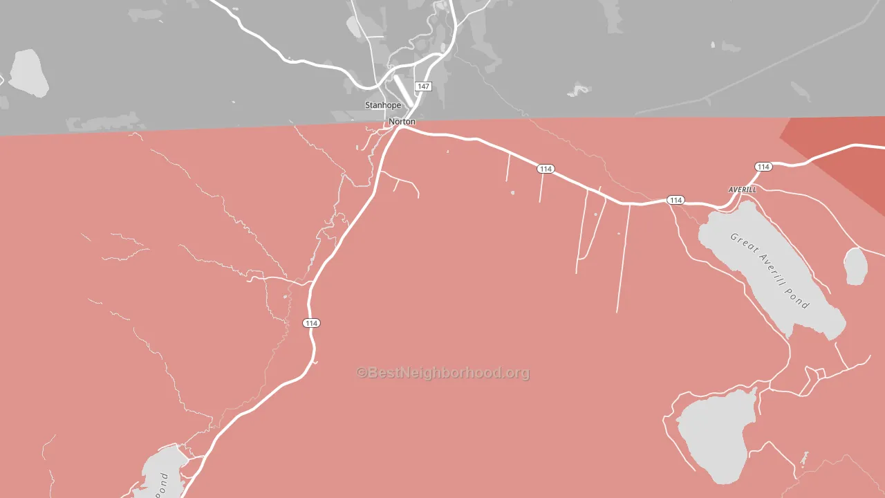 05907, VT block-group political-lean map