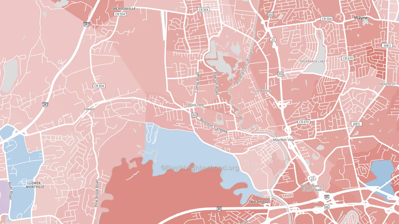 07035, NJ block-group political-lean map