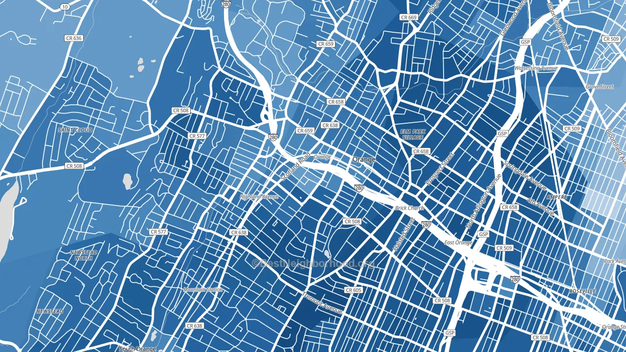 07050, NJ block-group political-lean map