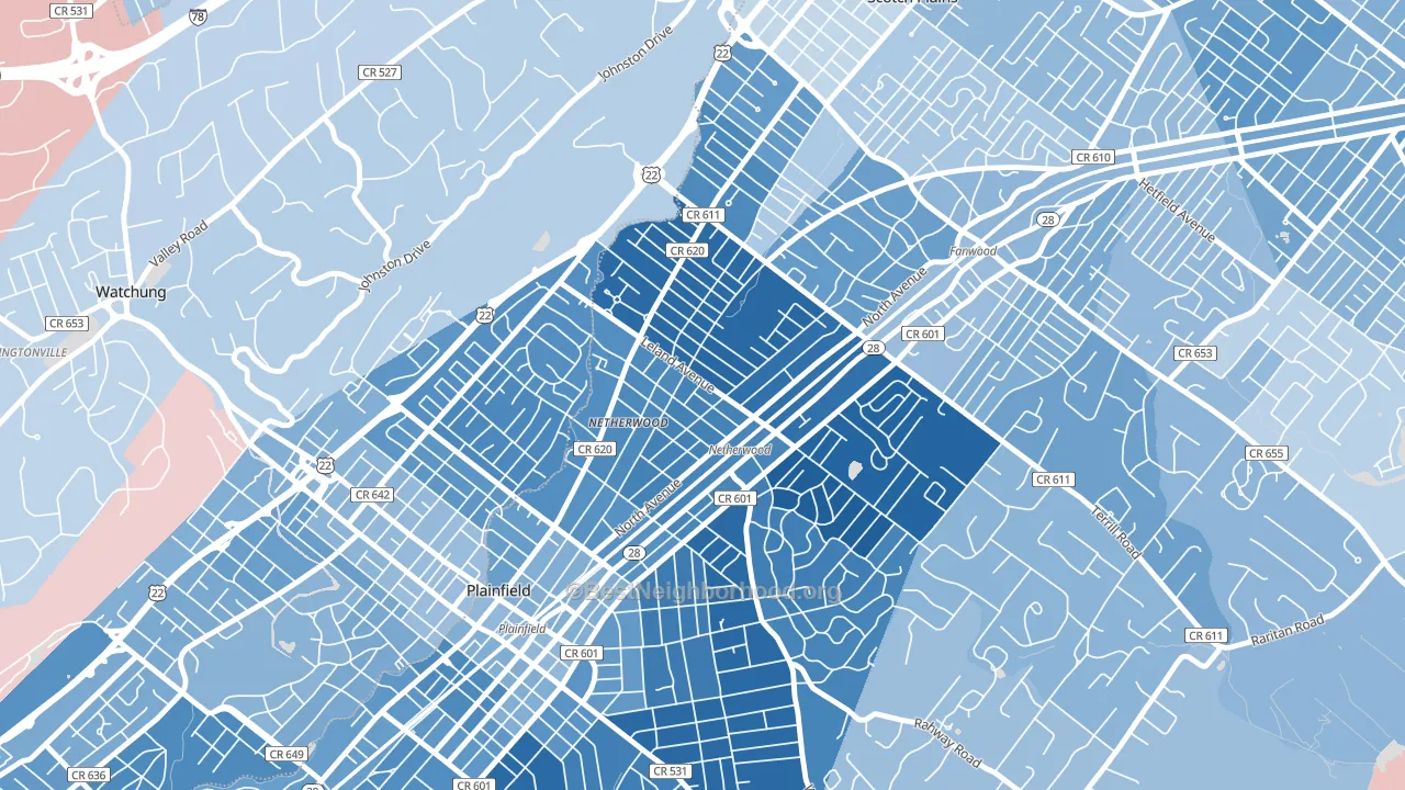 07062, NJ block-group political-lean map