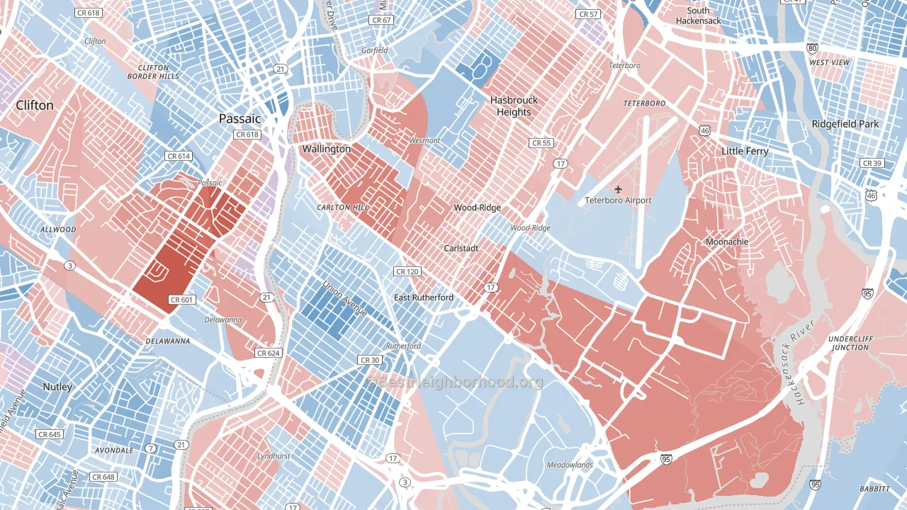 07072, NJ block-group political-lean map