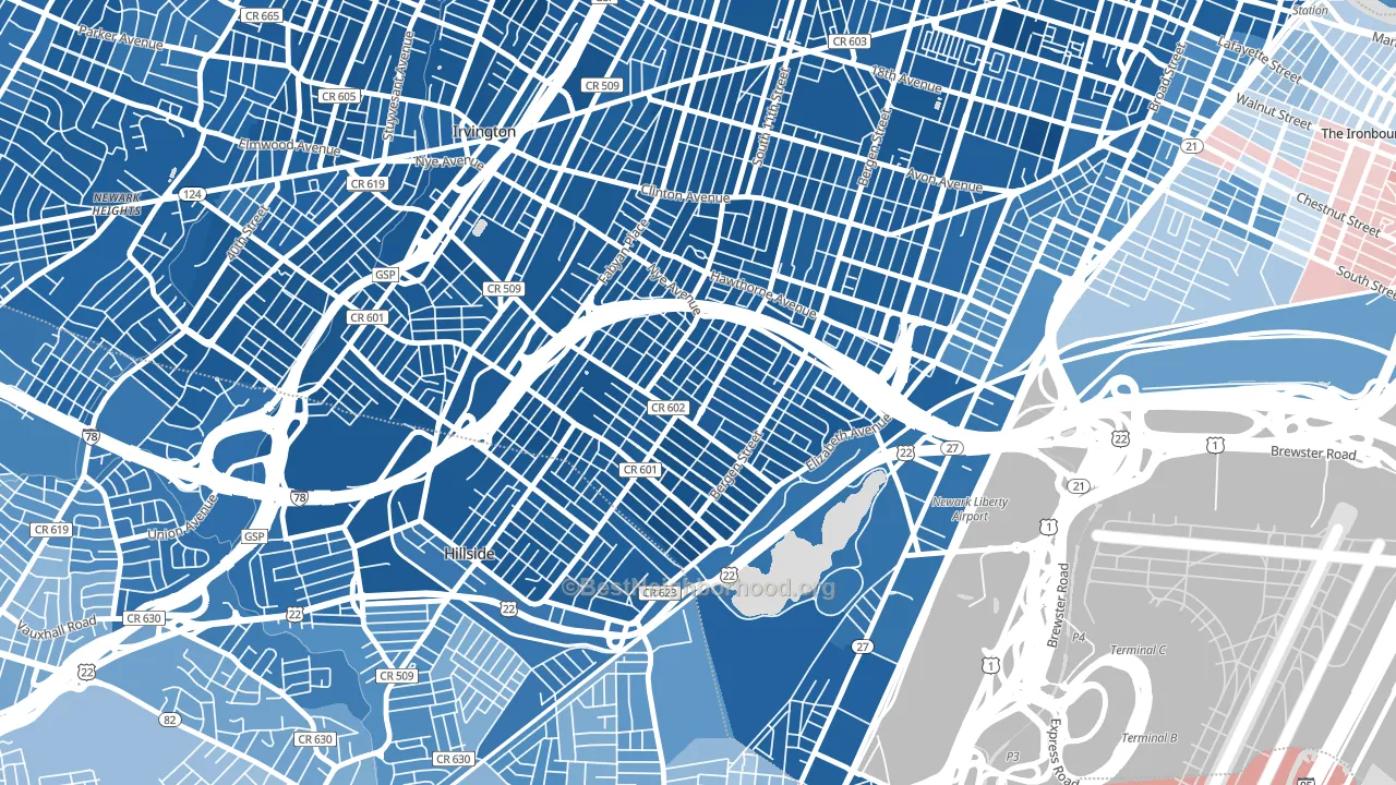 07112, NJ block-group political-lean map