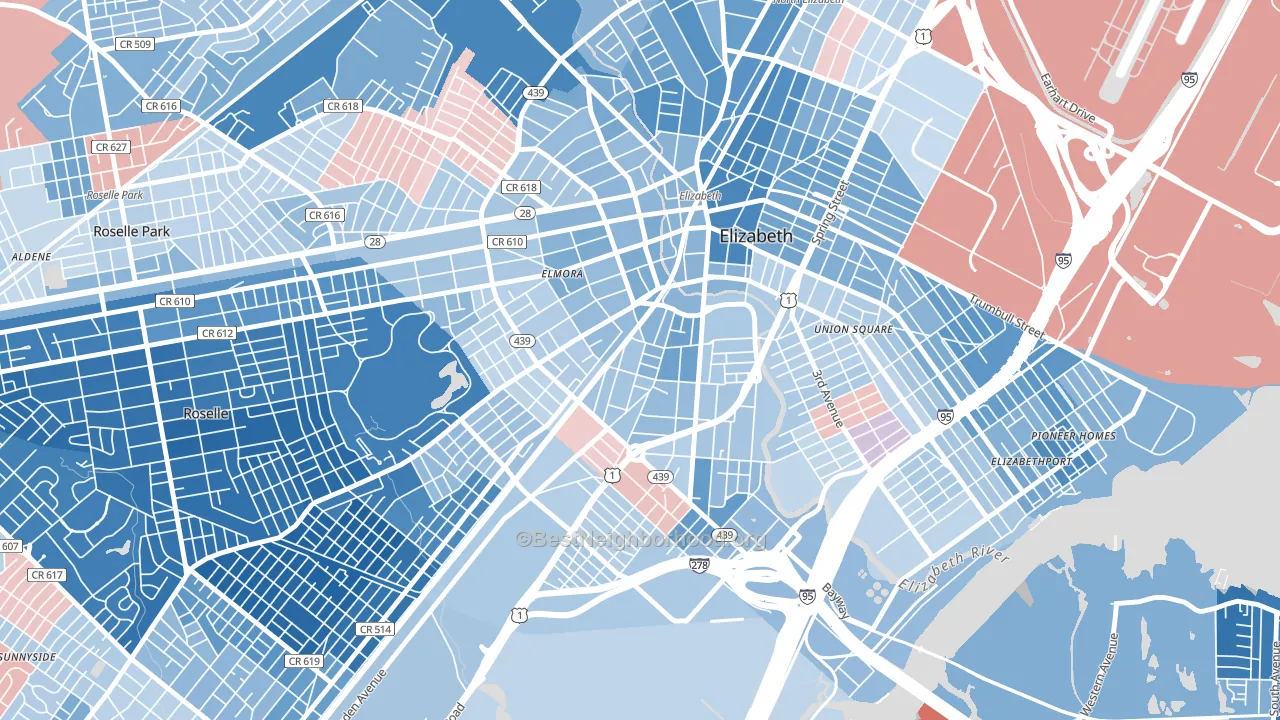 07202, NJ block-group political-lean map