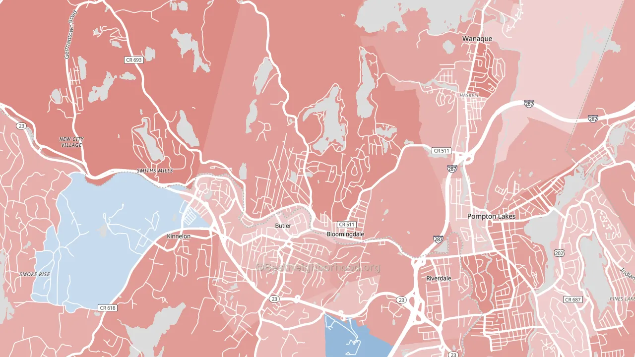 07403, NJ block-group political-lean map