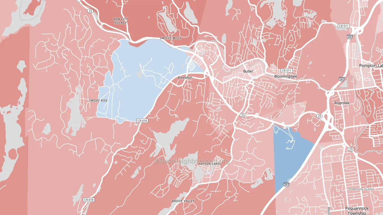 07405, NJ block-group political-lean map