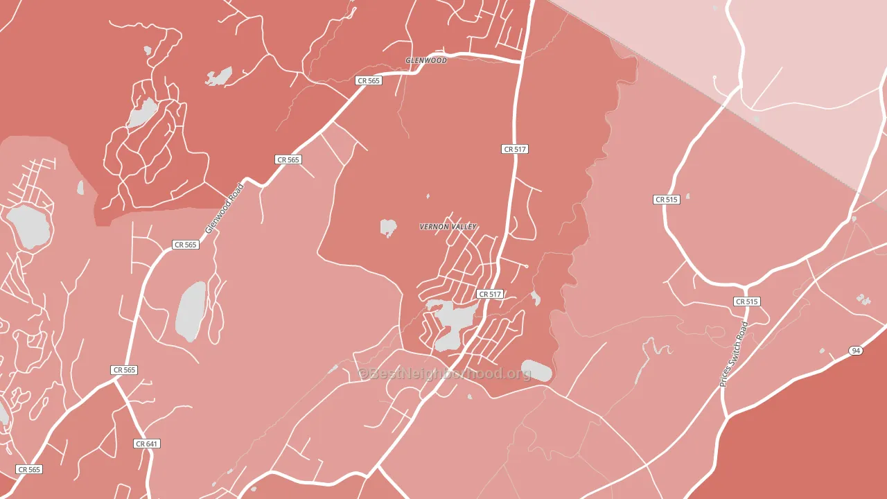 07418, NJ block-group political-lean map