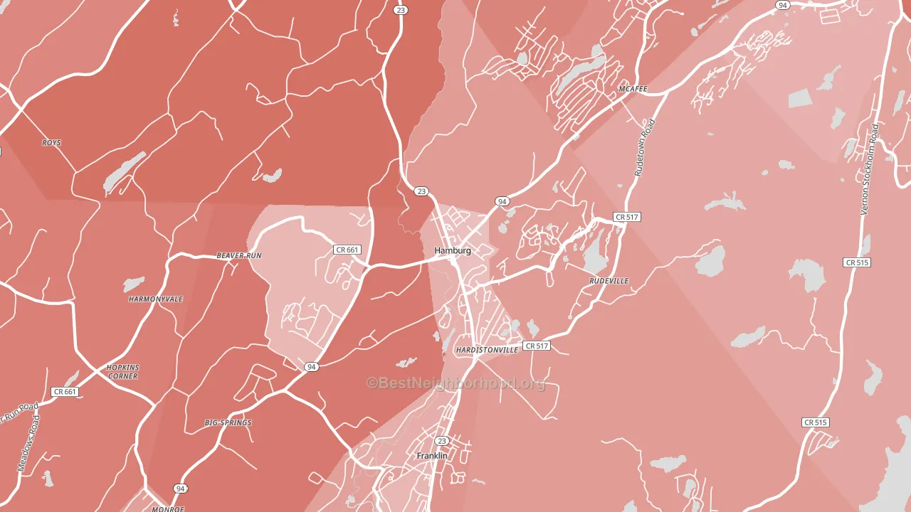 07419, NJ block-group political-lean map
