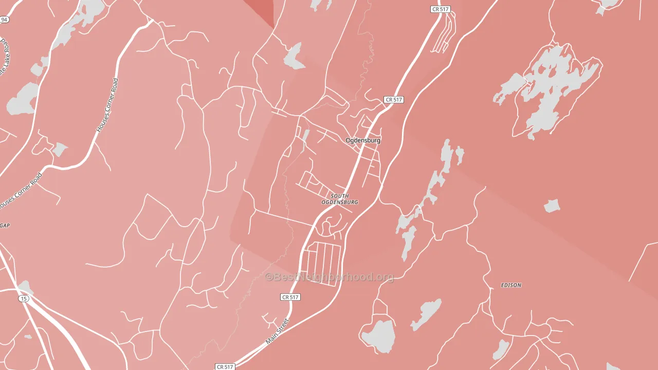 07439, NJ block-group political-lean map