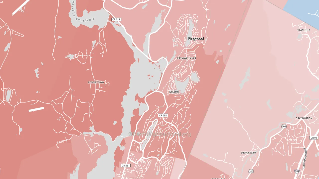 07456, NJ block-group political-lean map