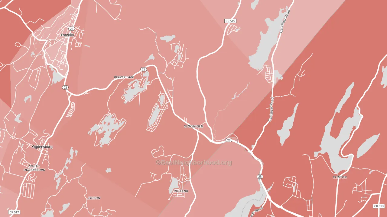 07460, NJ block-group political-lean map