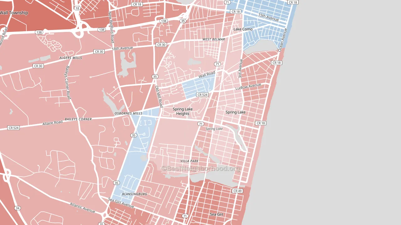 07762, NJ block-group political-lean map