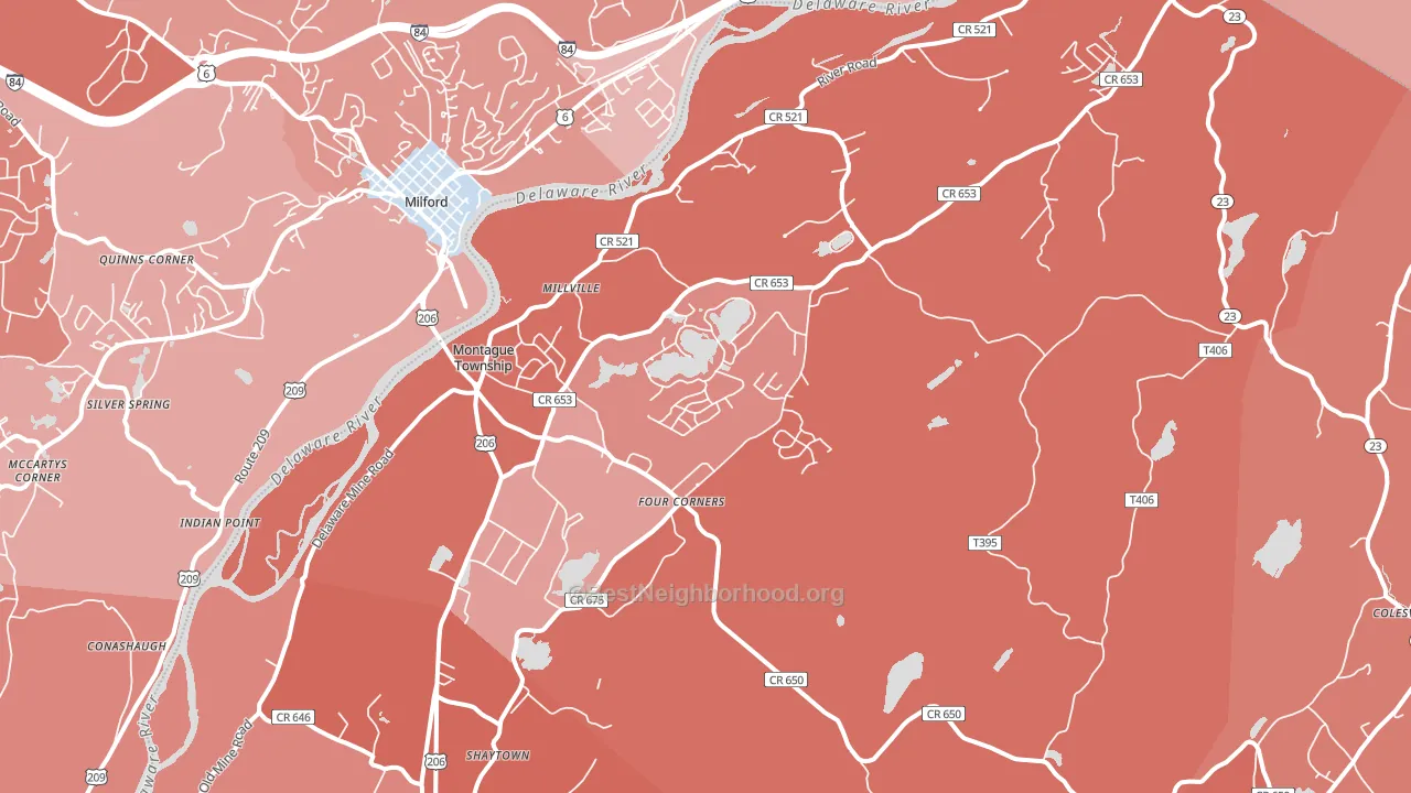 07827, NJ block-group political-lean map