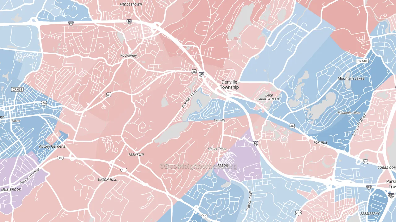 07834, NJ block-group political-lean map
