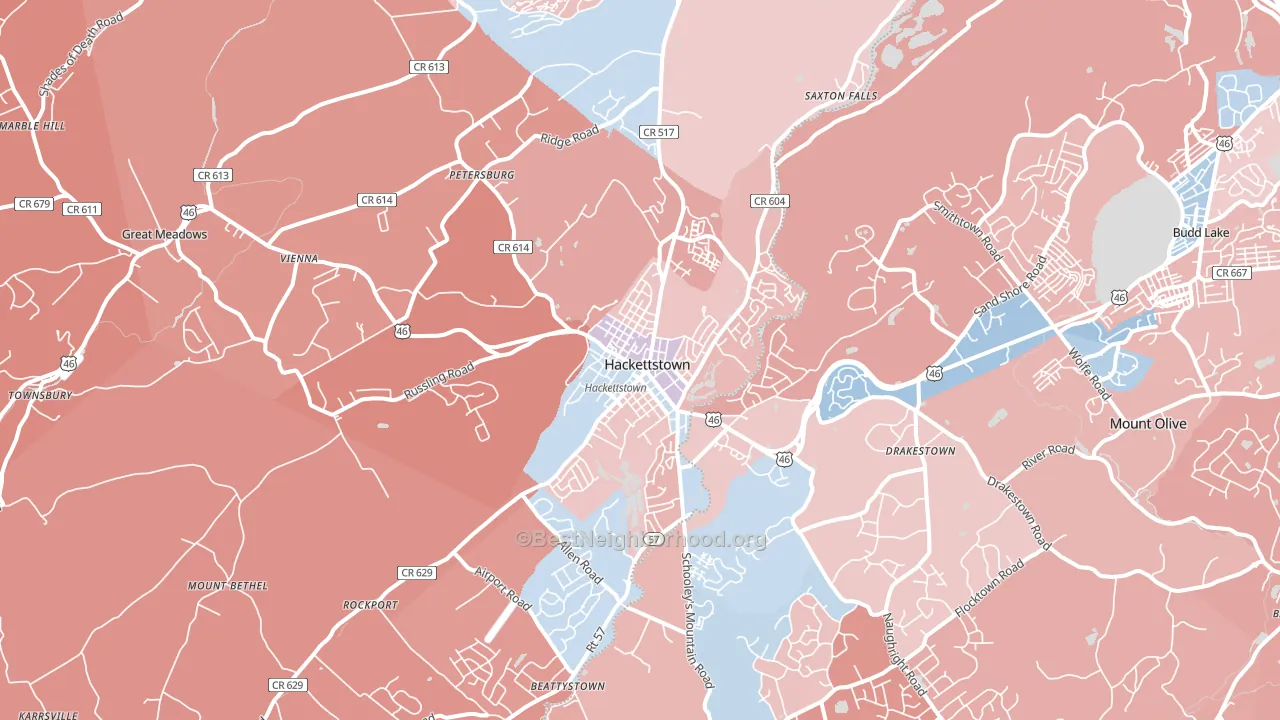 07840, NJ block-group political-lean map