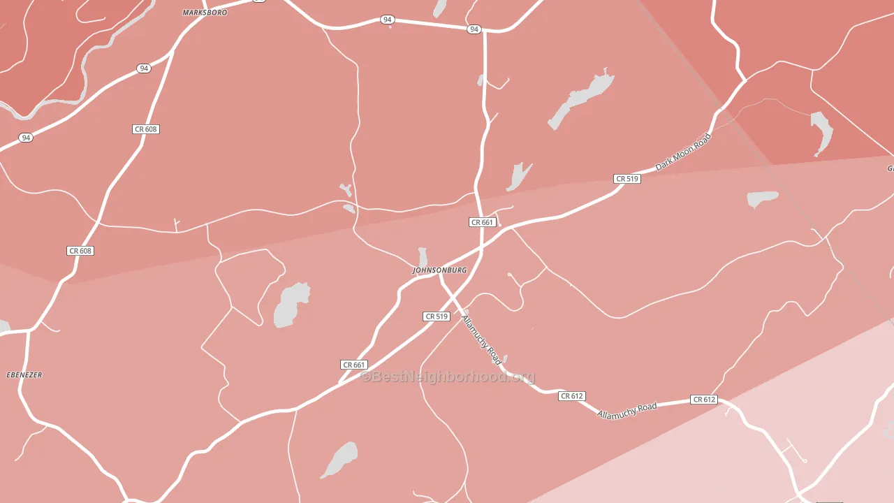 07846, NJ block-group political-lean map