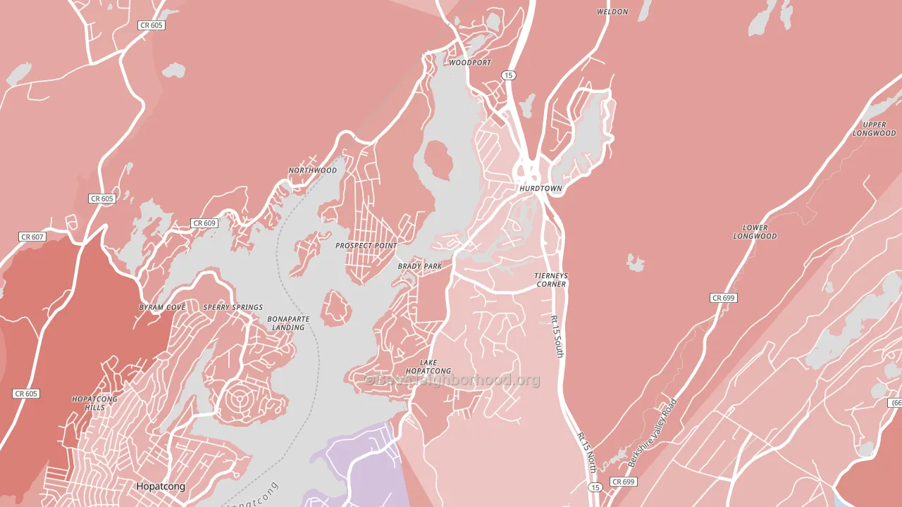 07849, NJ block-group political-lean map